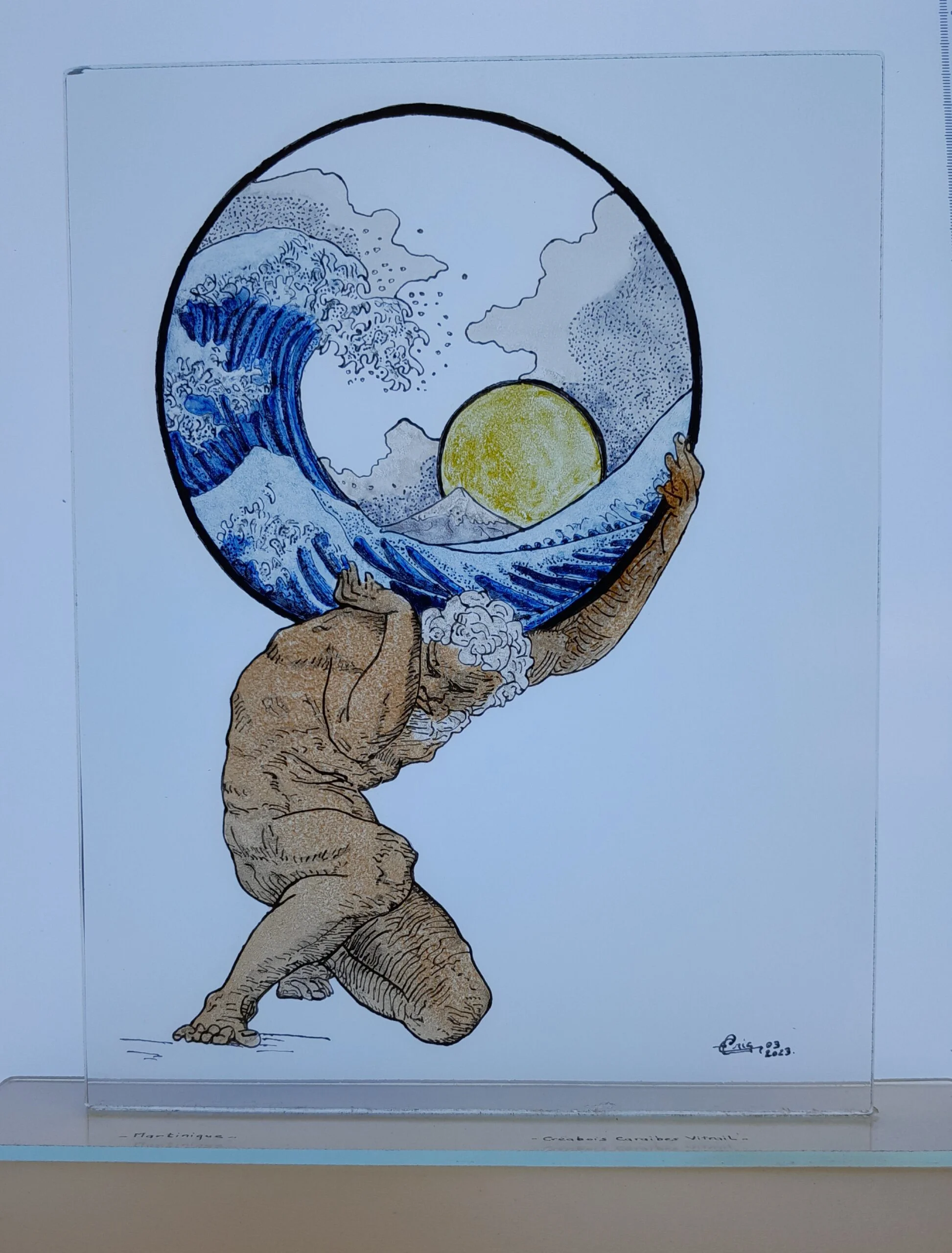 ATLAS ET LA VAGUE couleur